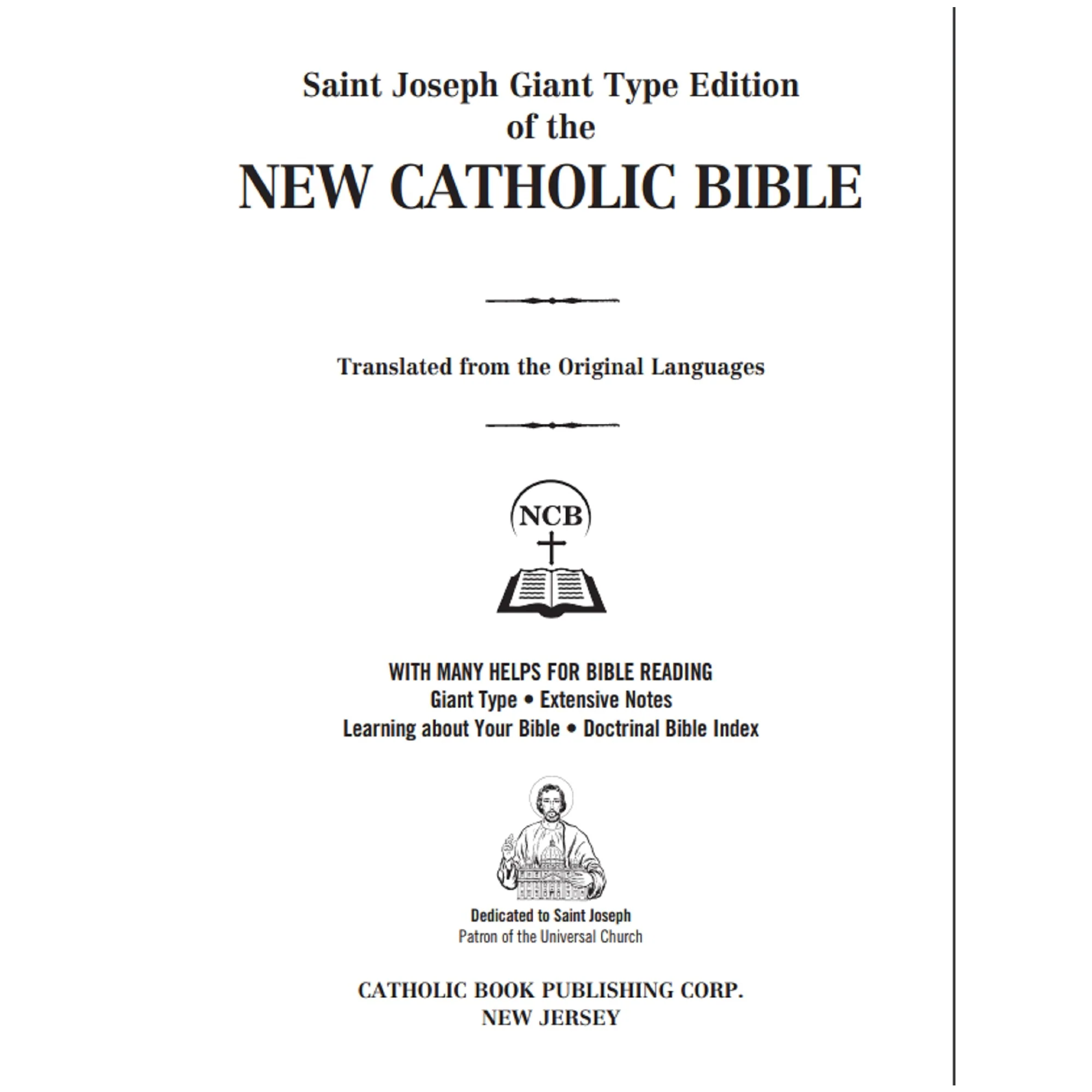 St. Joseph NCB Giant Type Edition - Flex Cover - Image 4