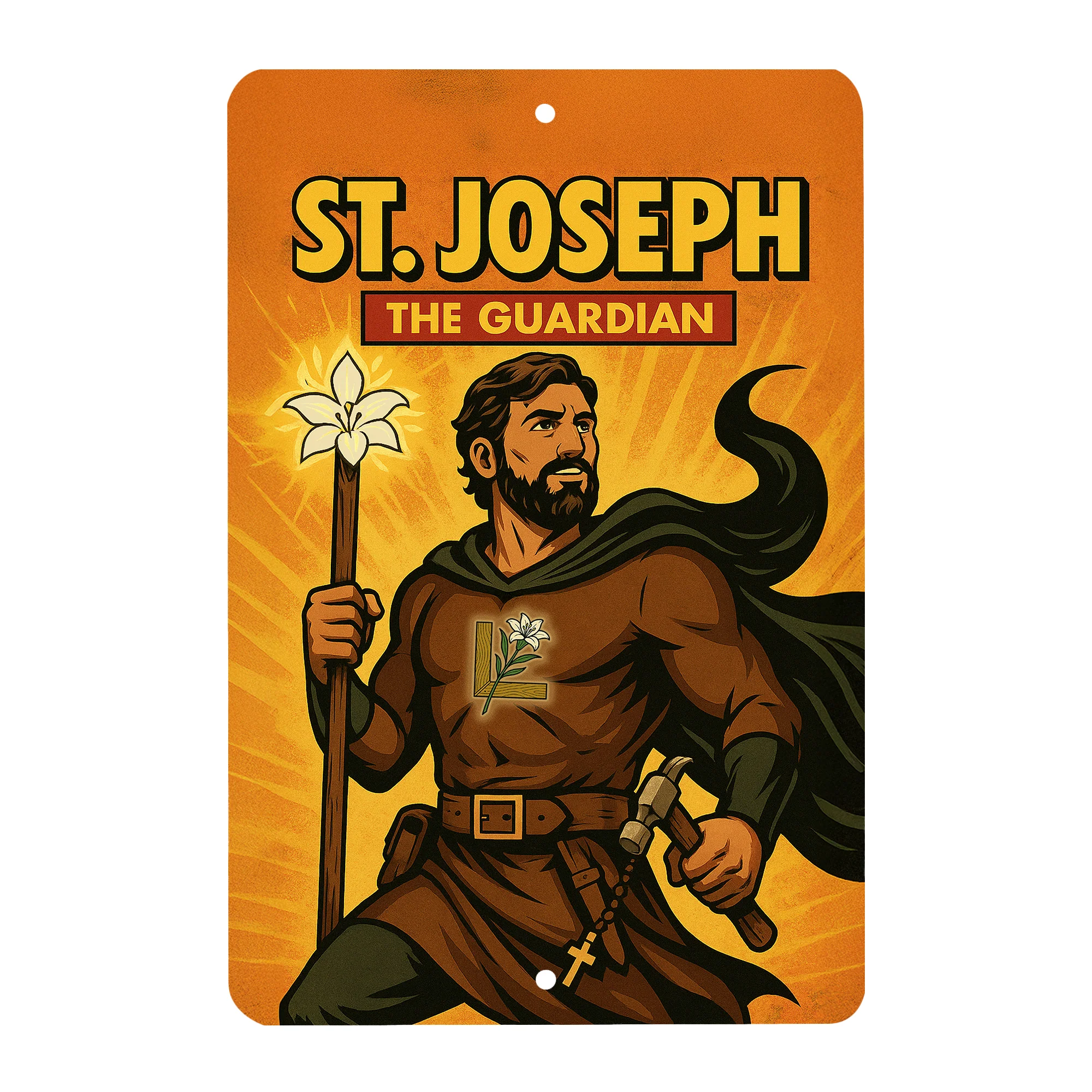 St. Joseph Superhero Tin Sign - Image 4