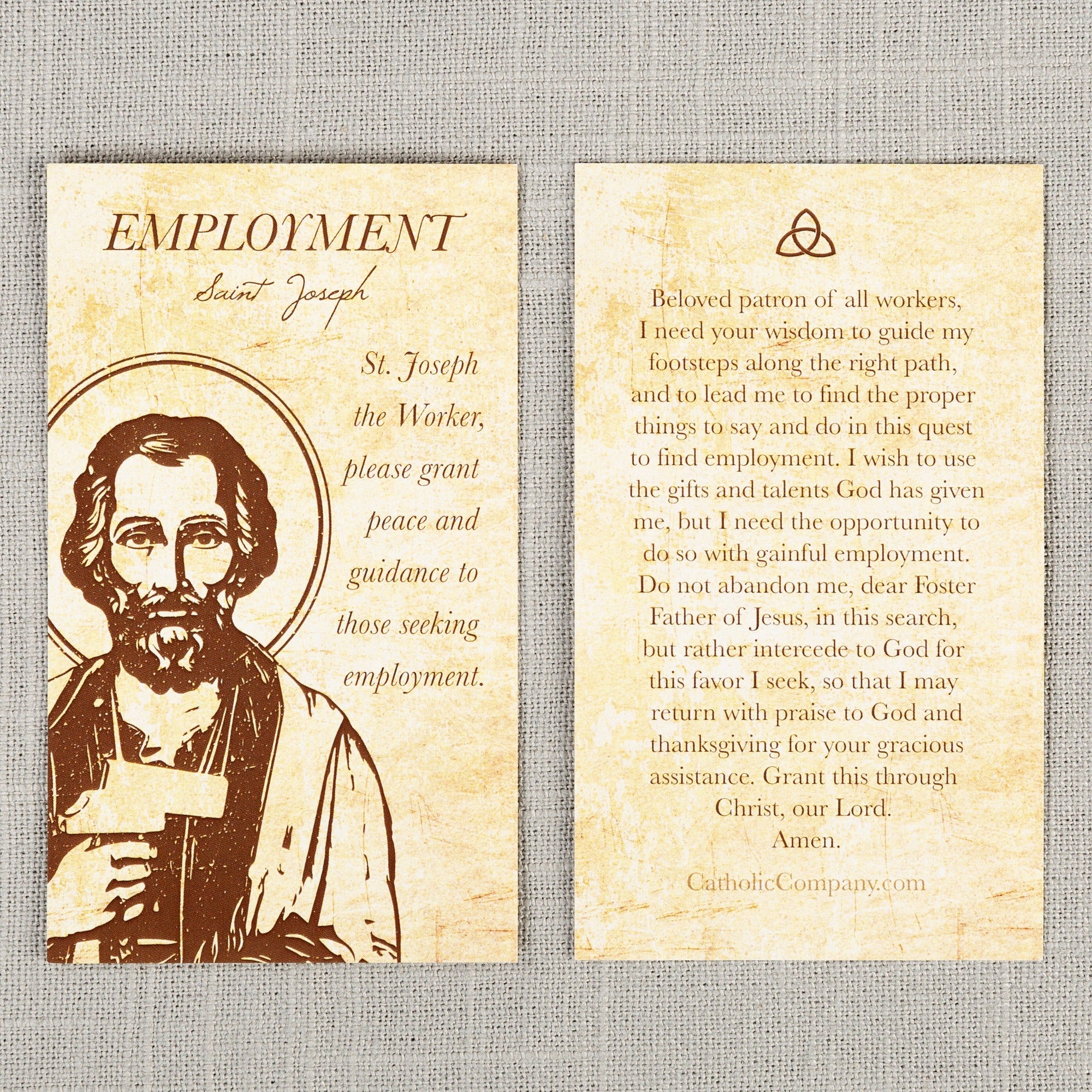St. Joseph the Worker - Unemployment Prayer Card - Image 2