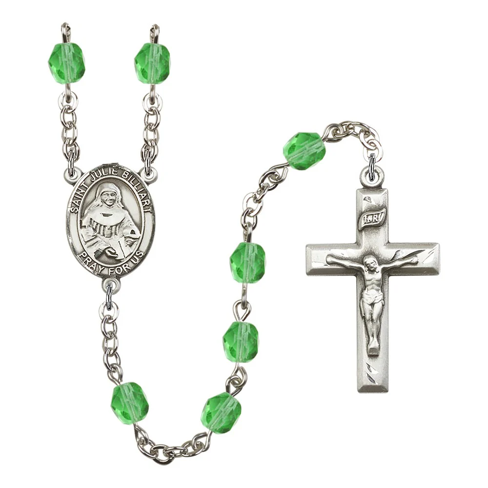 St. Julie Billiart Green August Rosary 6mm