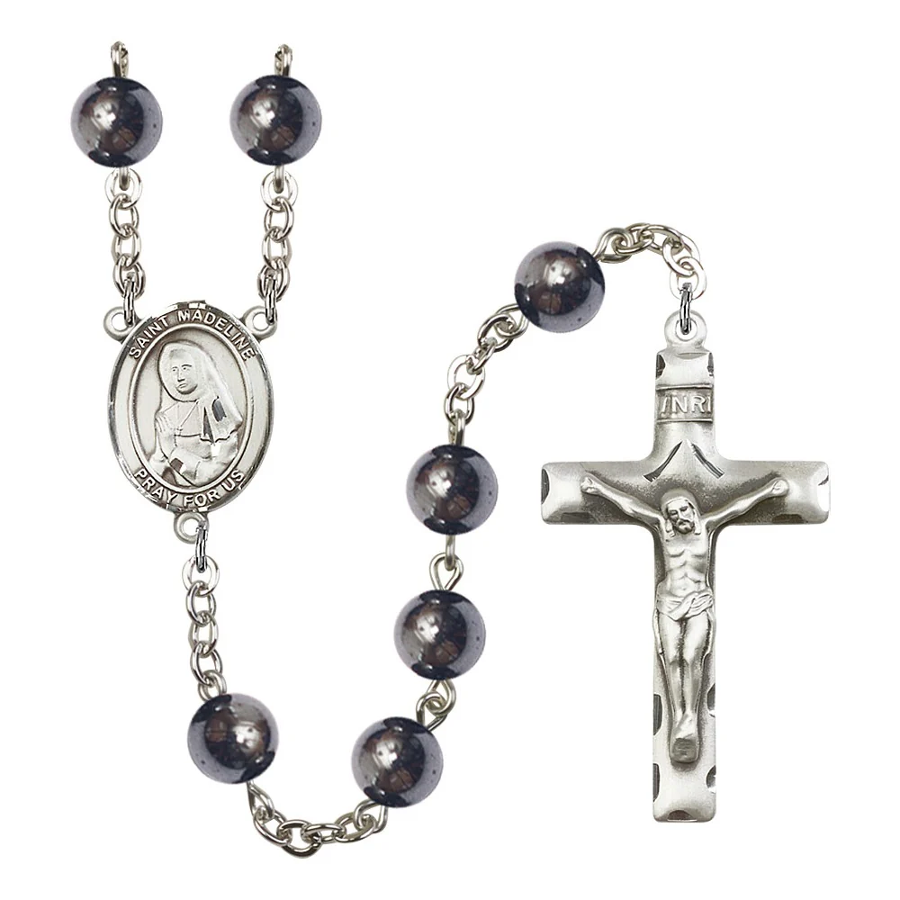St. Madeline Sophie Barat 8mm Hematite Rosary