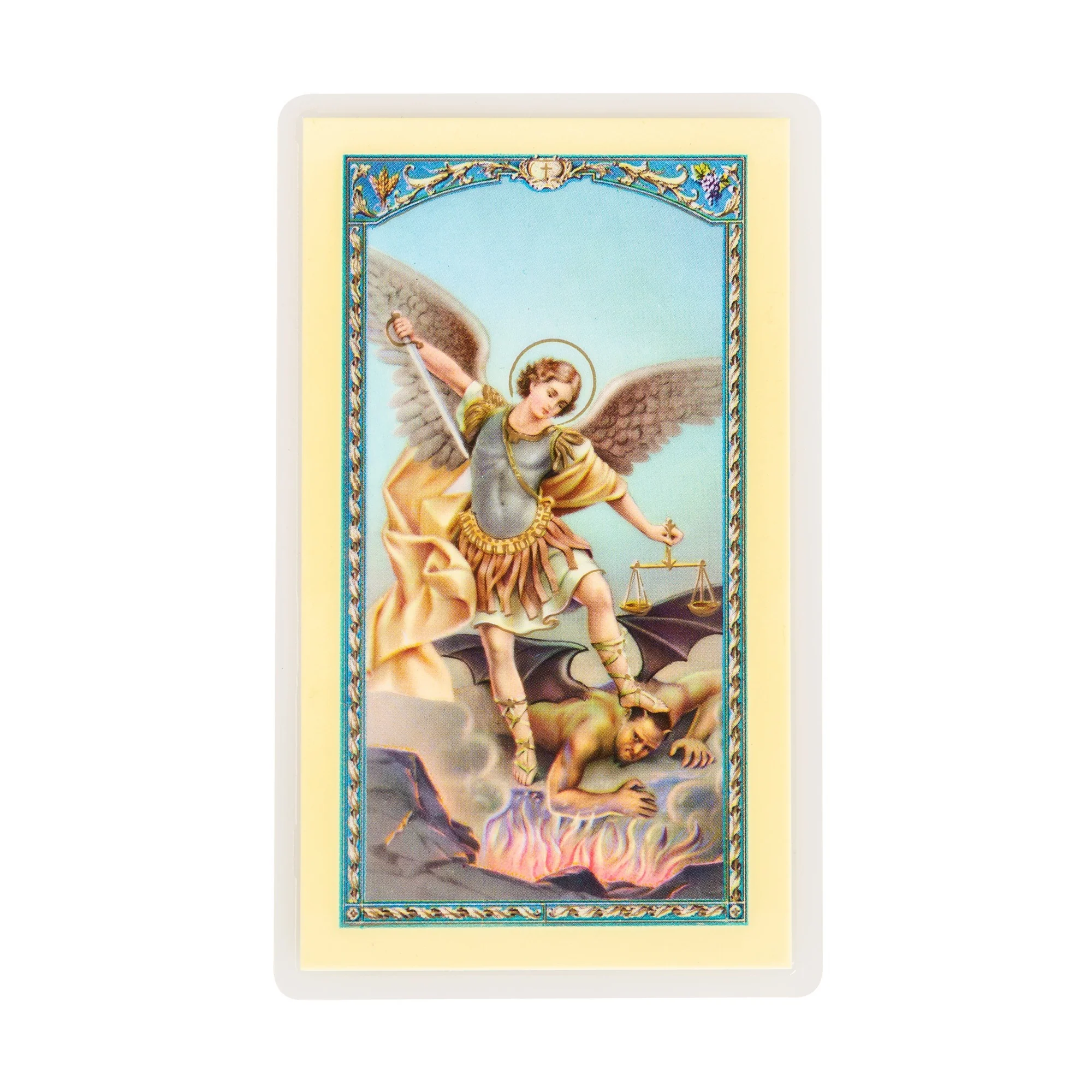 St. Michael Holy Card - Laminated Prayer Card