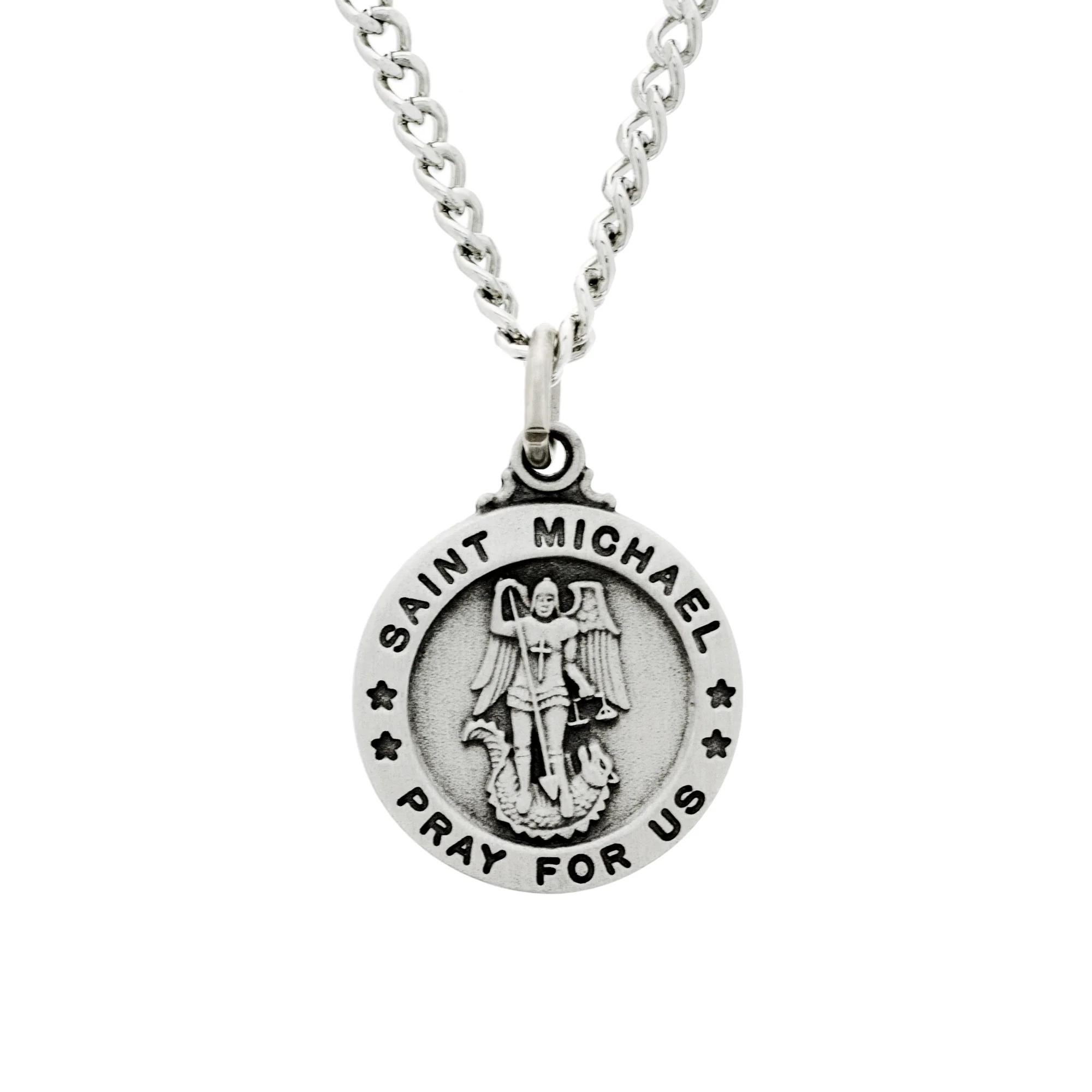 St. Michael Patron Saint Prayer Card w/ Medal - Image 2