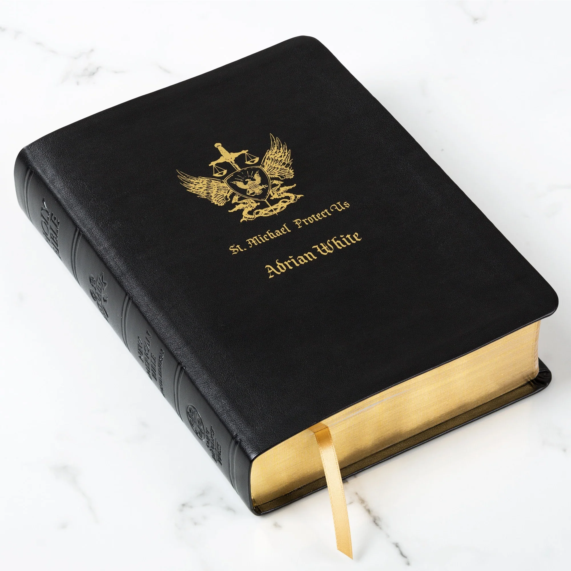 St. Michael Protect Us Navy Bible - Image 2