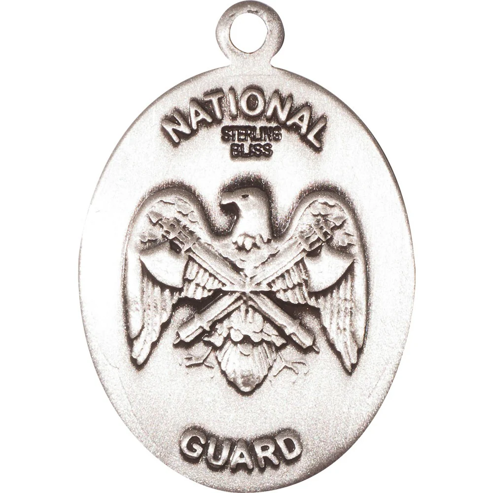 St. Michael the Archangel Pendant Nat'l Guard, Bliss, Sterling Silver