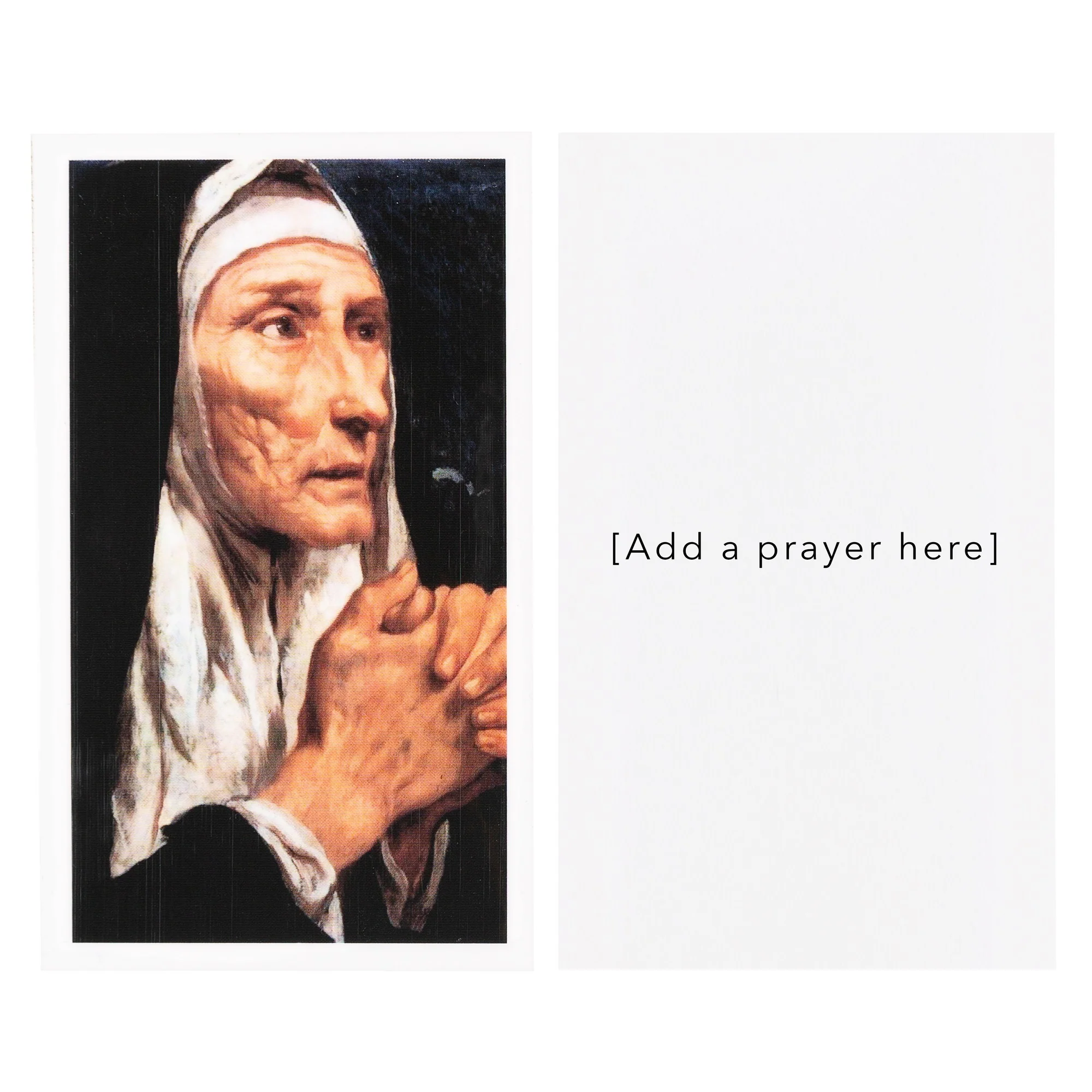 Laminated St. Monica Painting Personalized Prayer Cards - Image 2