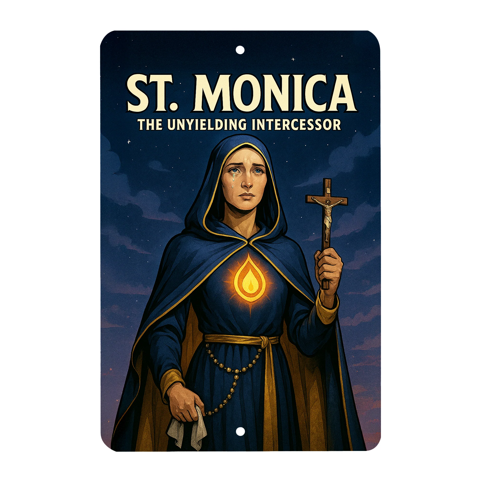 St. Monica Superhero Tin Sign - Image 2