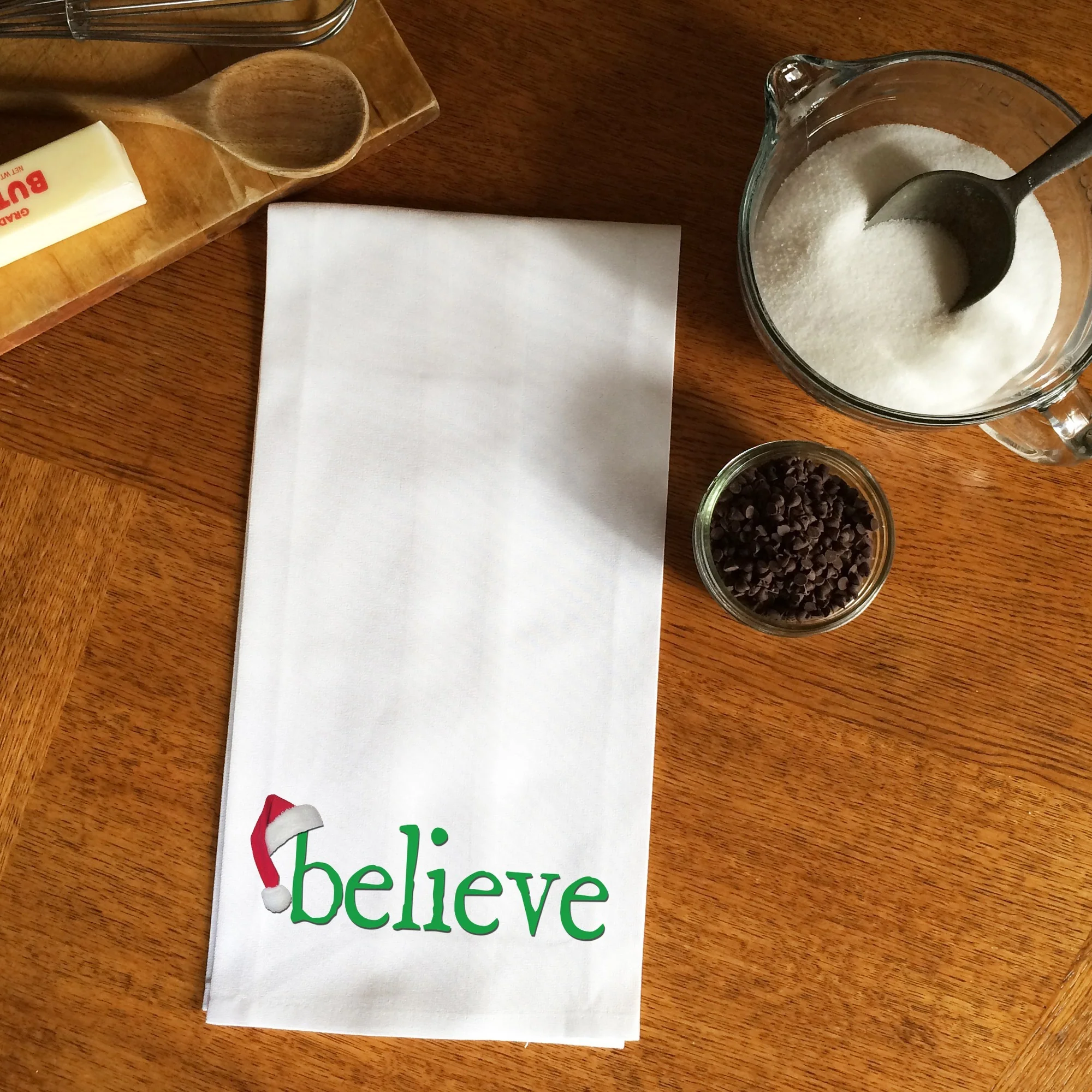 St. Nick "Believe" Dish Towel - Image 2