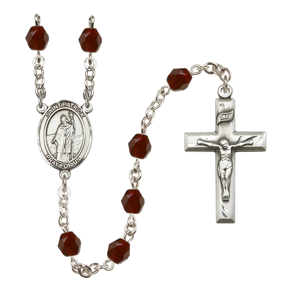 St. Patrick Crystal Birthstone Rosary - Multiple Birthstones