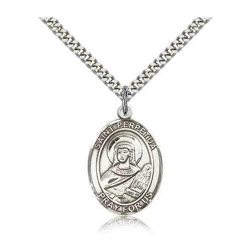 St. Perpetua Pendant with Chain, Bliss, Sterling Silver