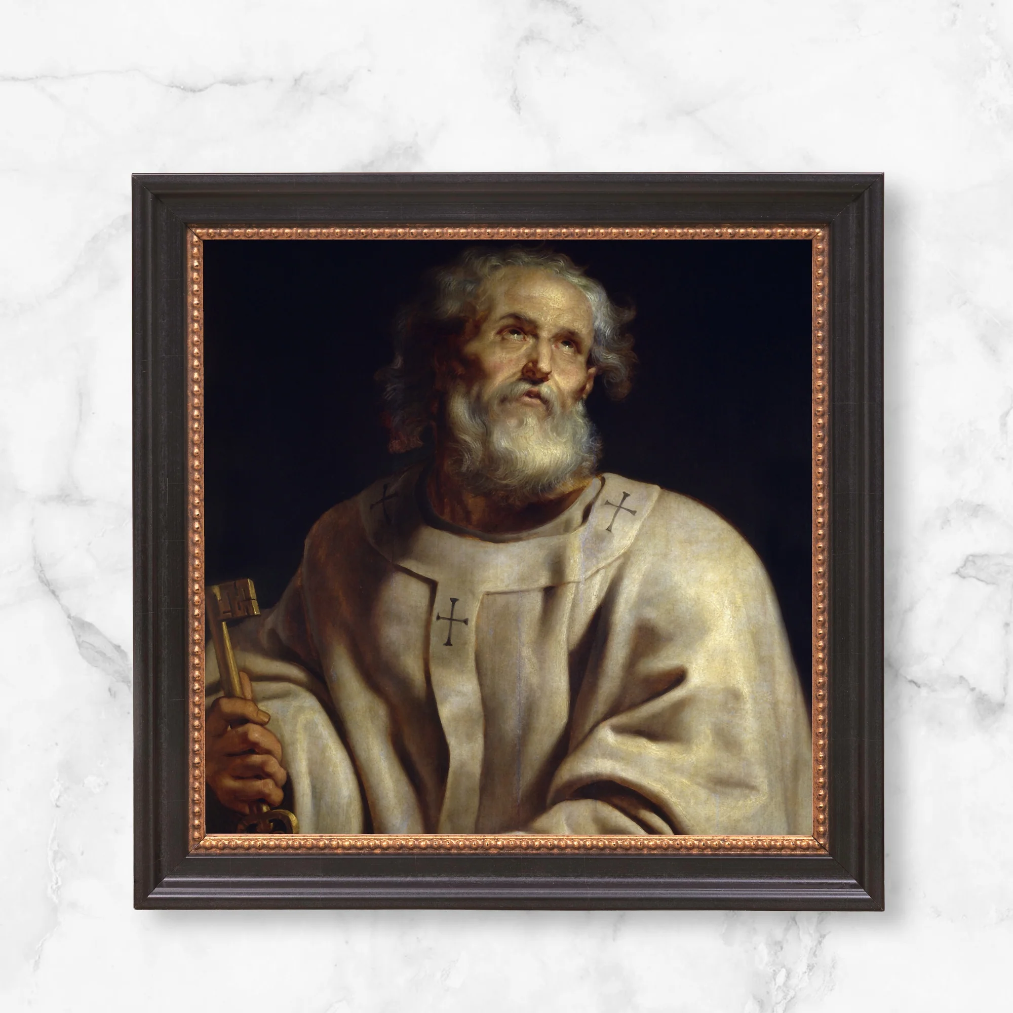 St. Peter as Pope Framed Canvas - Sacred Mini Collection - Image 11