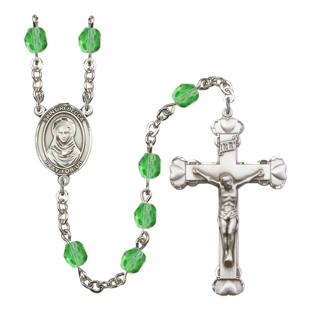 St. Rebecca Green August Rosary 6mm