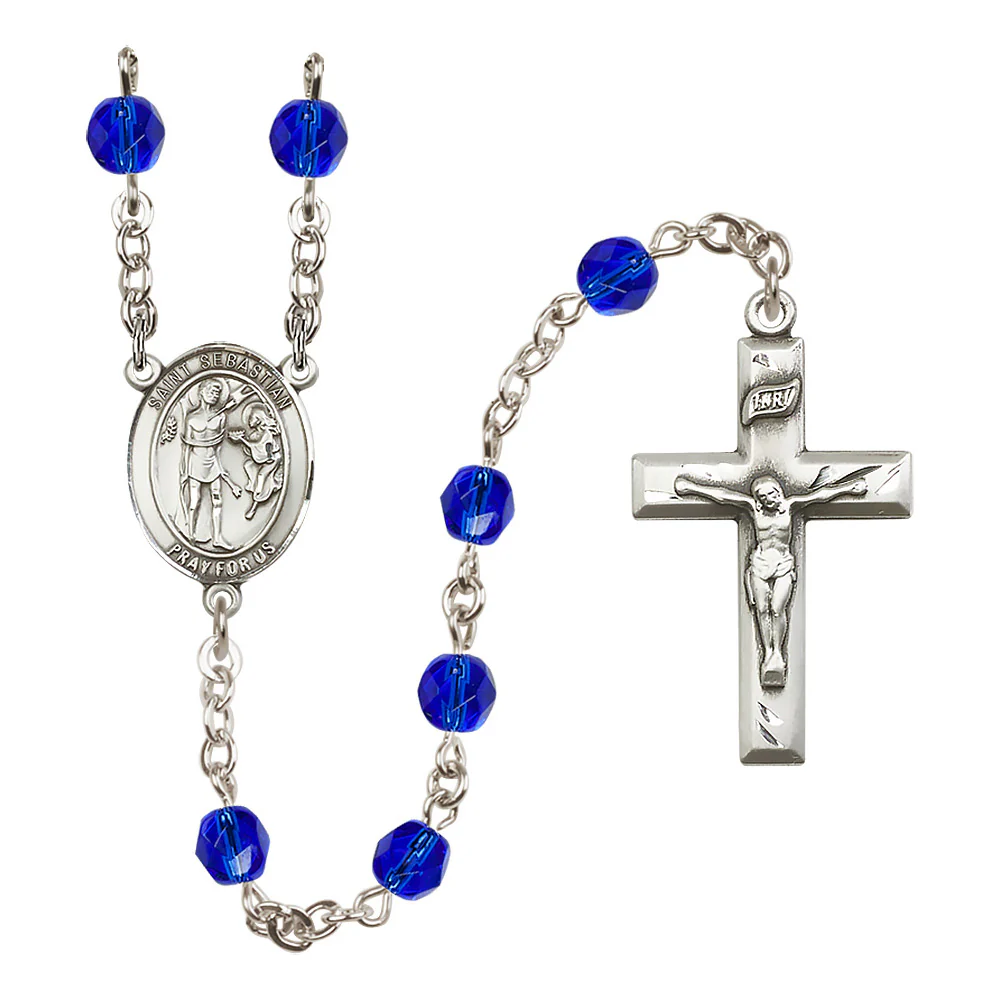 St. Sebastian Crystal Birthstone Rosary - Multiple Birthstones - Image 10