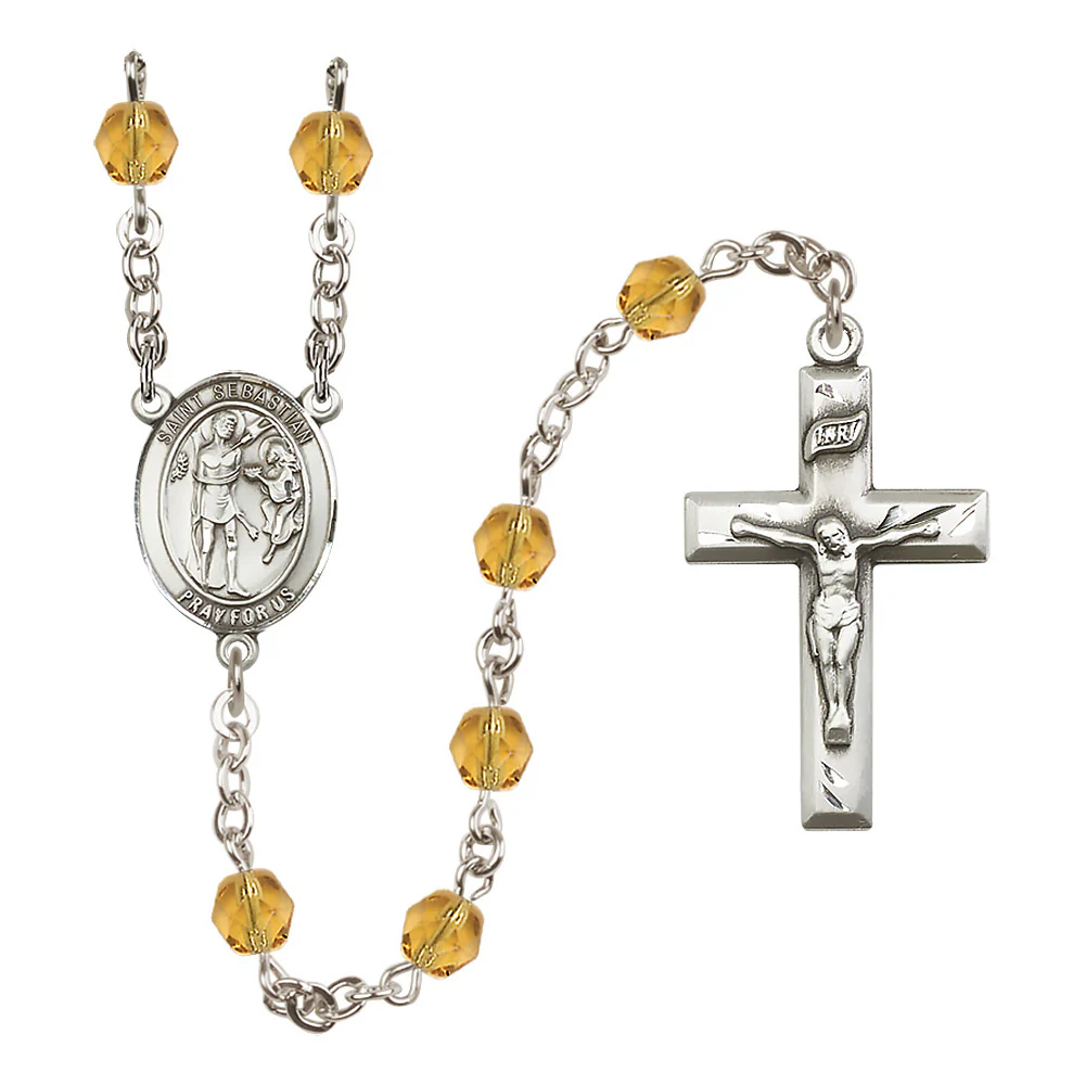St. Sebastian Crystal Birthstone Rosary - Multiple Birthstones - Image 11