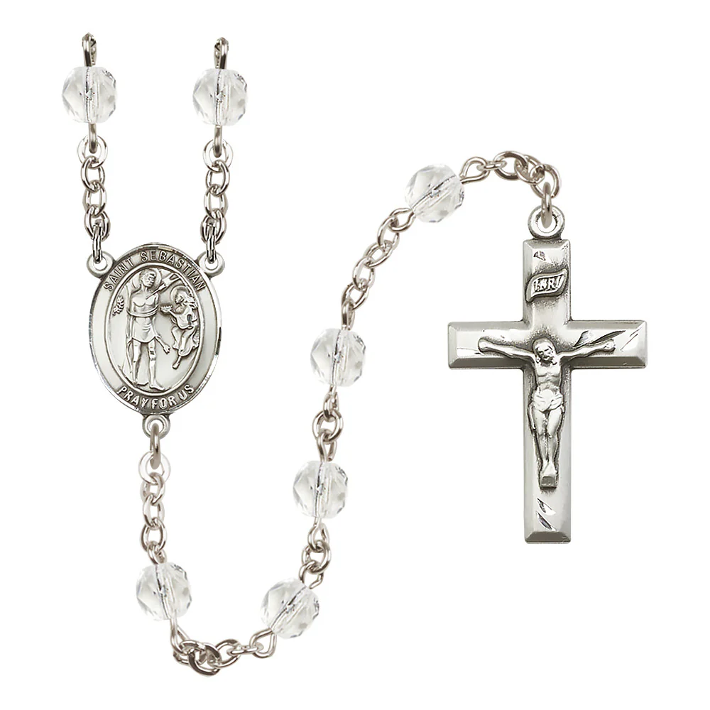 St. Sebastian Crystal Birthstone Rosary - Multiple Birthstones - Image 3