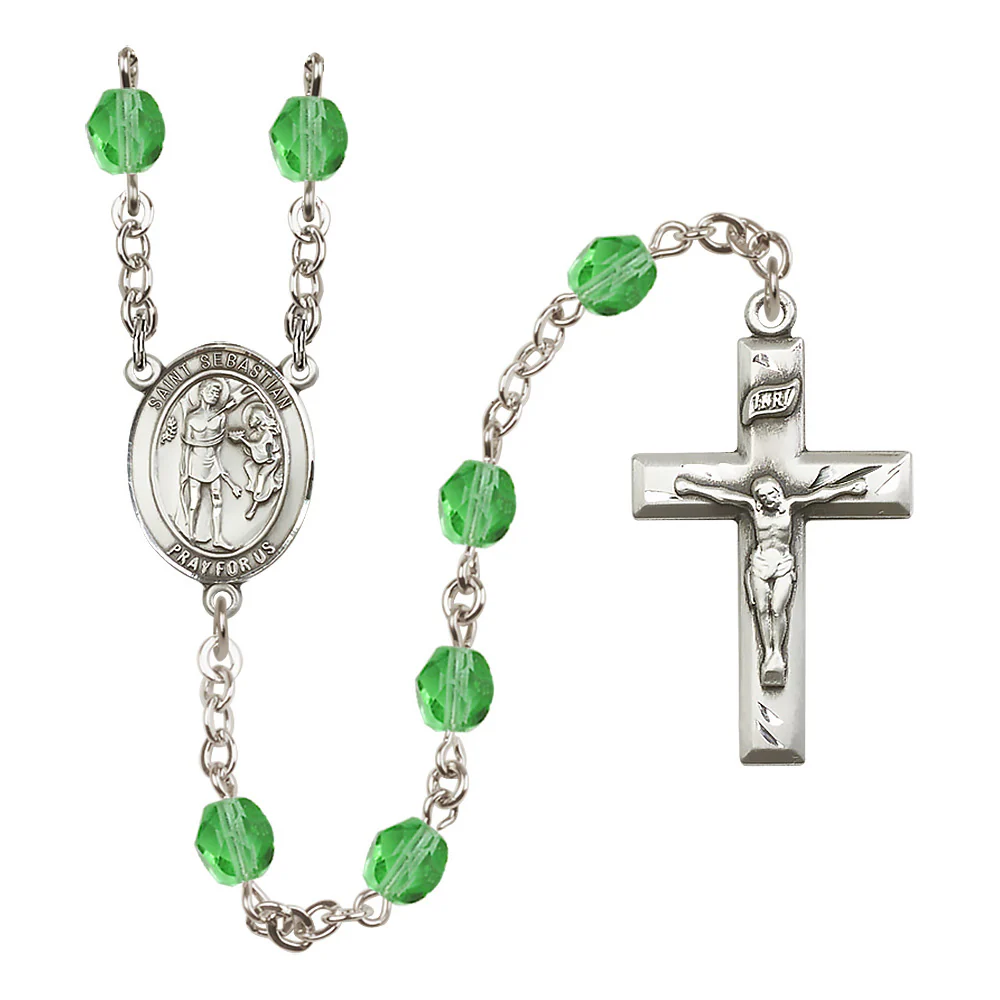 St. Sebastian Crystal Birthstone Rosary - Multiple Birthstones - Image 7