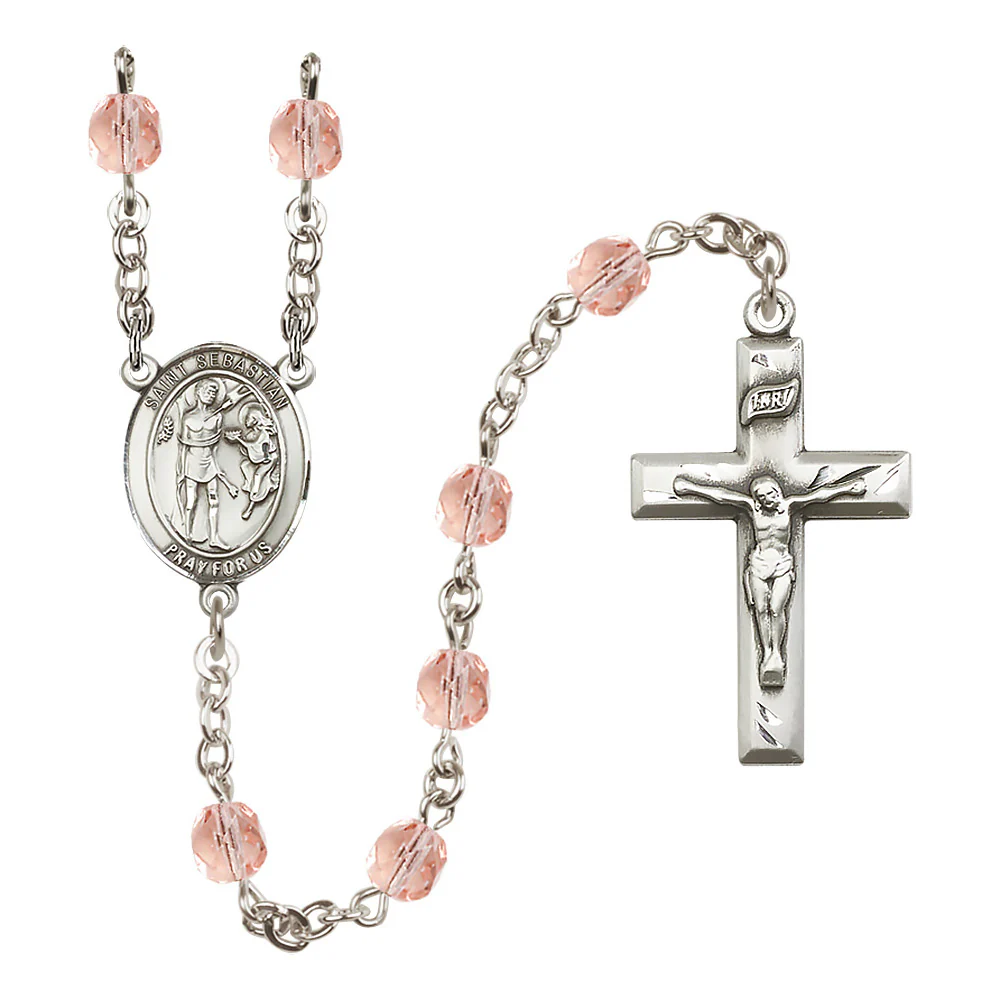 St. Sebastian Crystal Birthstone Rosary - Multiple Birthstones - Image 8