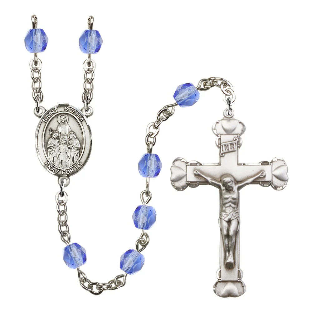 St. Sophia Blue September Rosary 6mm