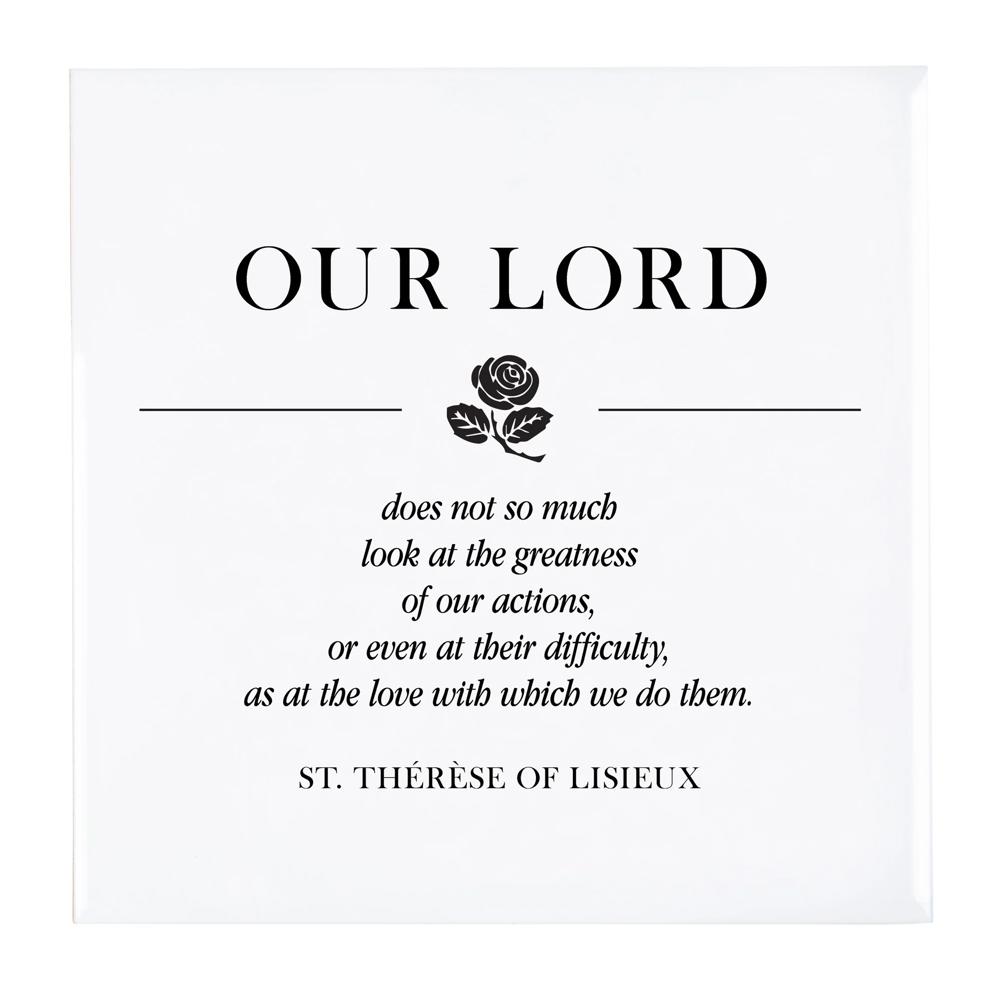St. Therese Little Flower Actions Tile