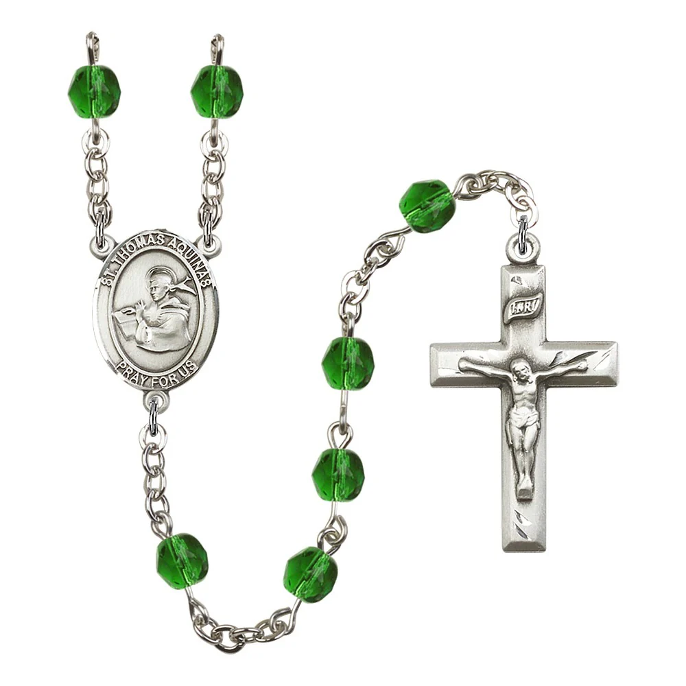 St. Thomas Aquinas Crystal Birthstone Rosary - Multiple Birthstones - Image 11