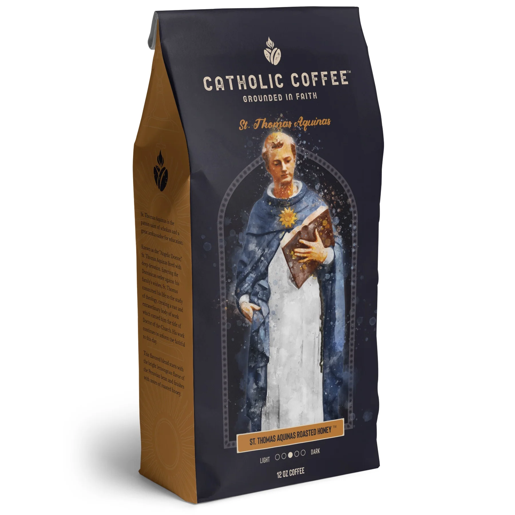 St. Thomas Aquinas Honey Blend Coffee - 12 oz. Bag - Image 3
