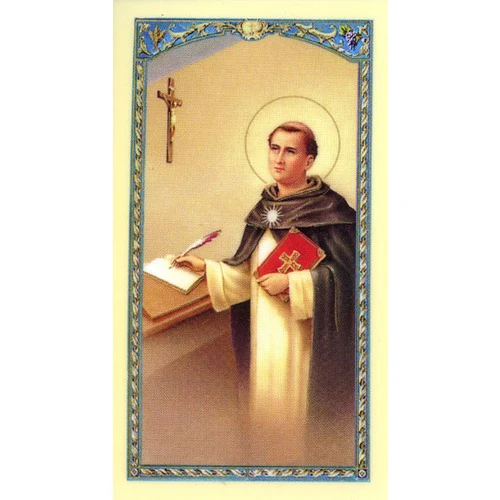 St. Thomas Aquinas Laminated Prayer Card