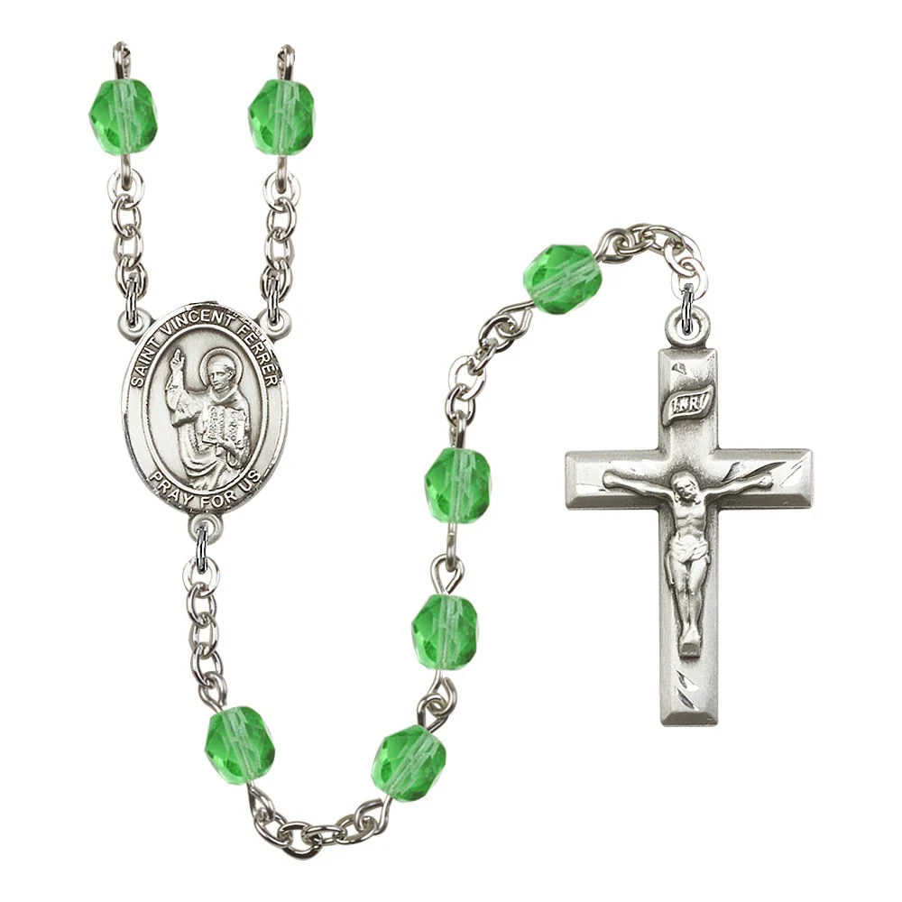 St. Vincent Ferrer Green August Rosary 6mm