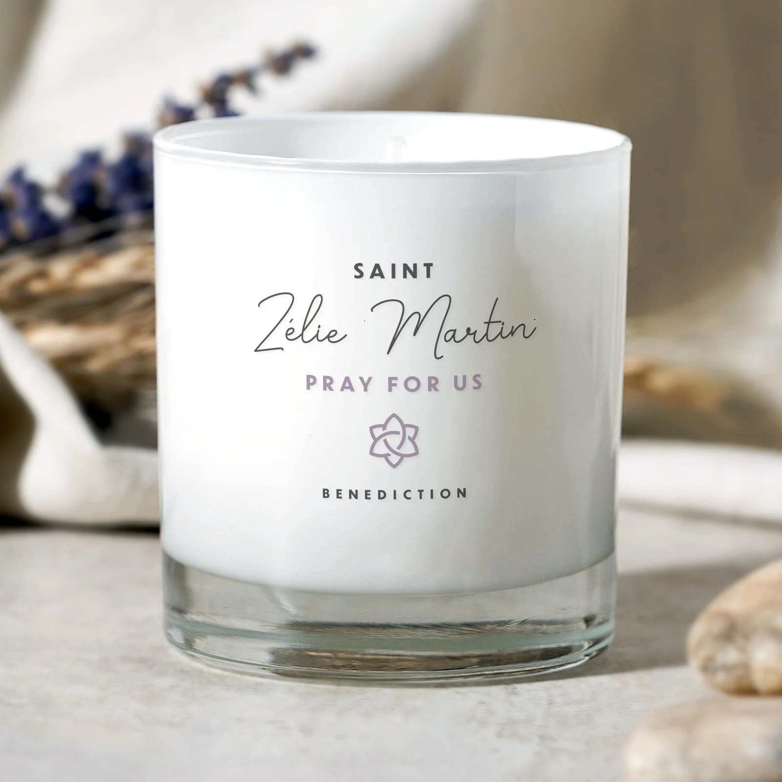 St. Zelie Martin White Candle