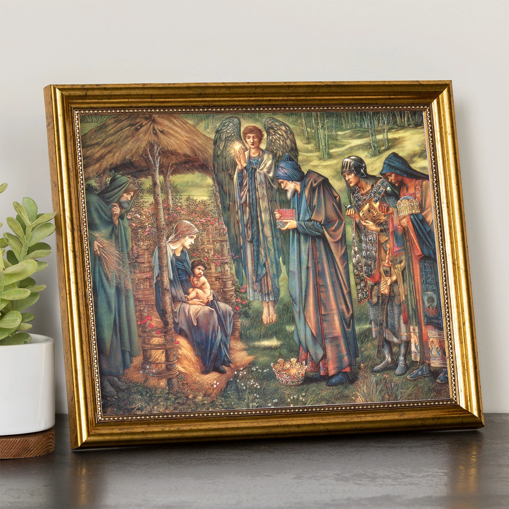 Star of Bethlehem Antique Gold Framed Print - Multiple Sizes - Image 2