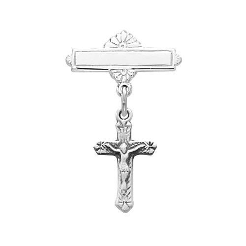 Sterling Crucifix Baby Pin