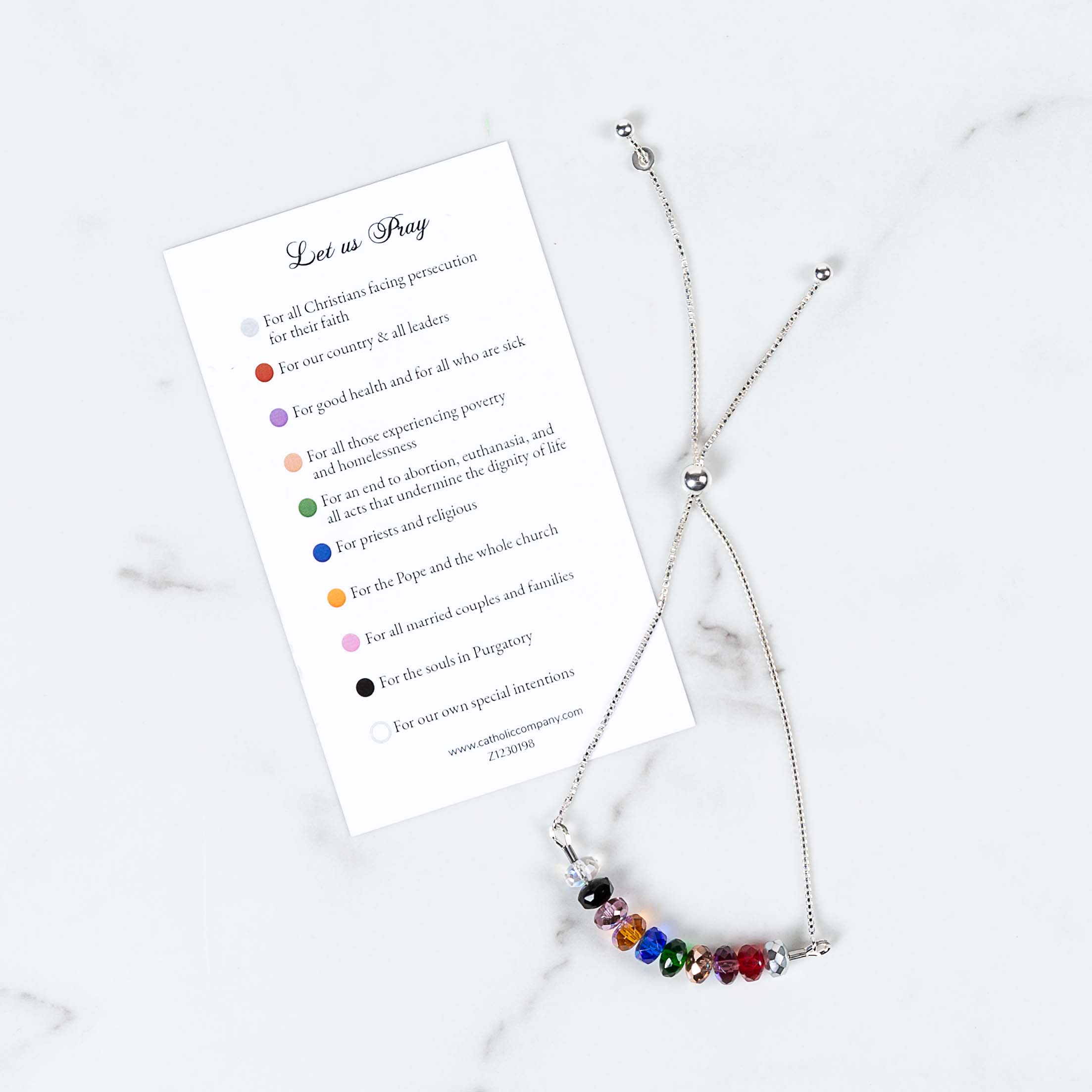 Sterling Jeweled Intentions Bracelet - Image 4