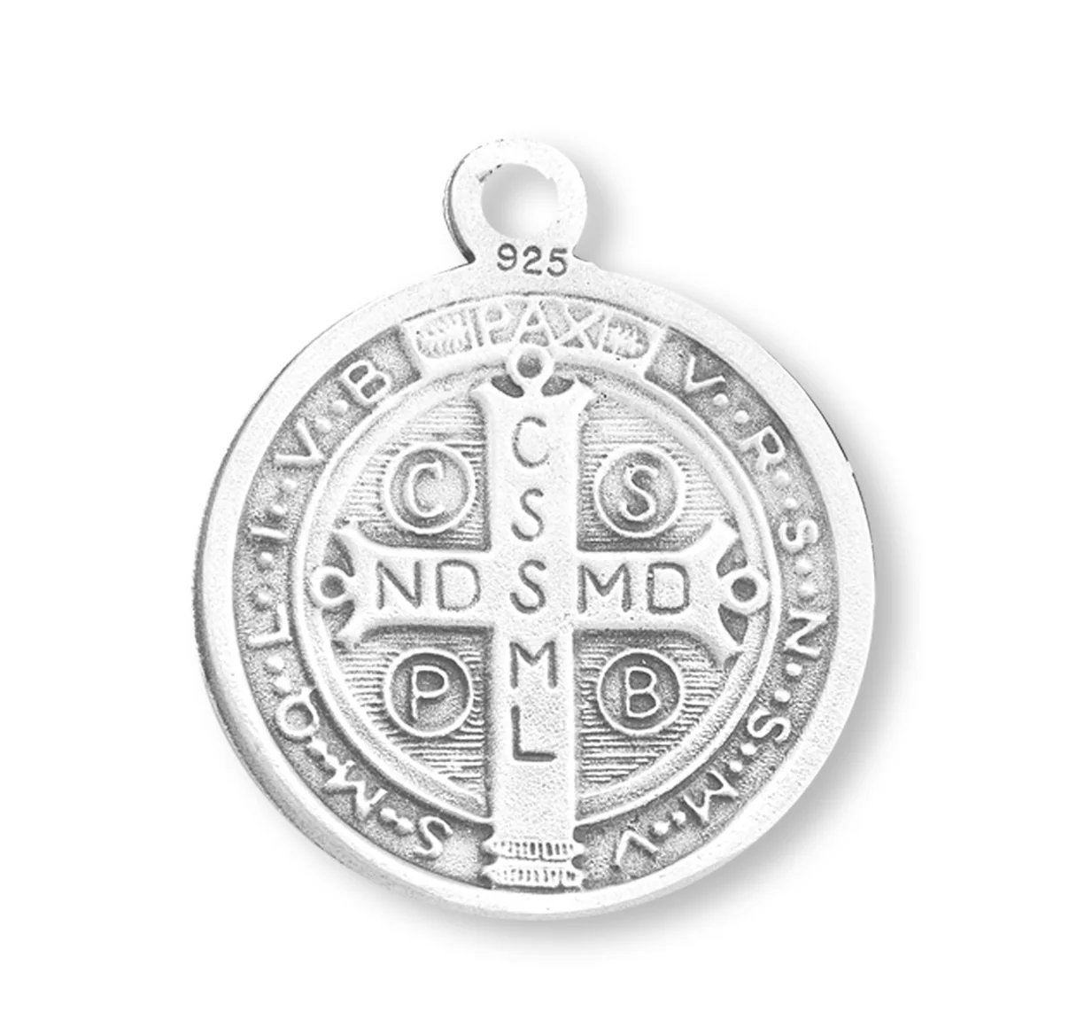 Sterling Ora Et Labora St. Benedict Medal Necklace - Image 3