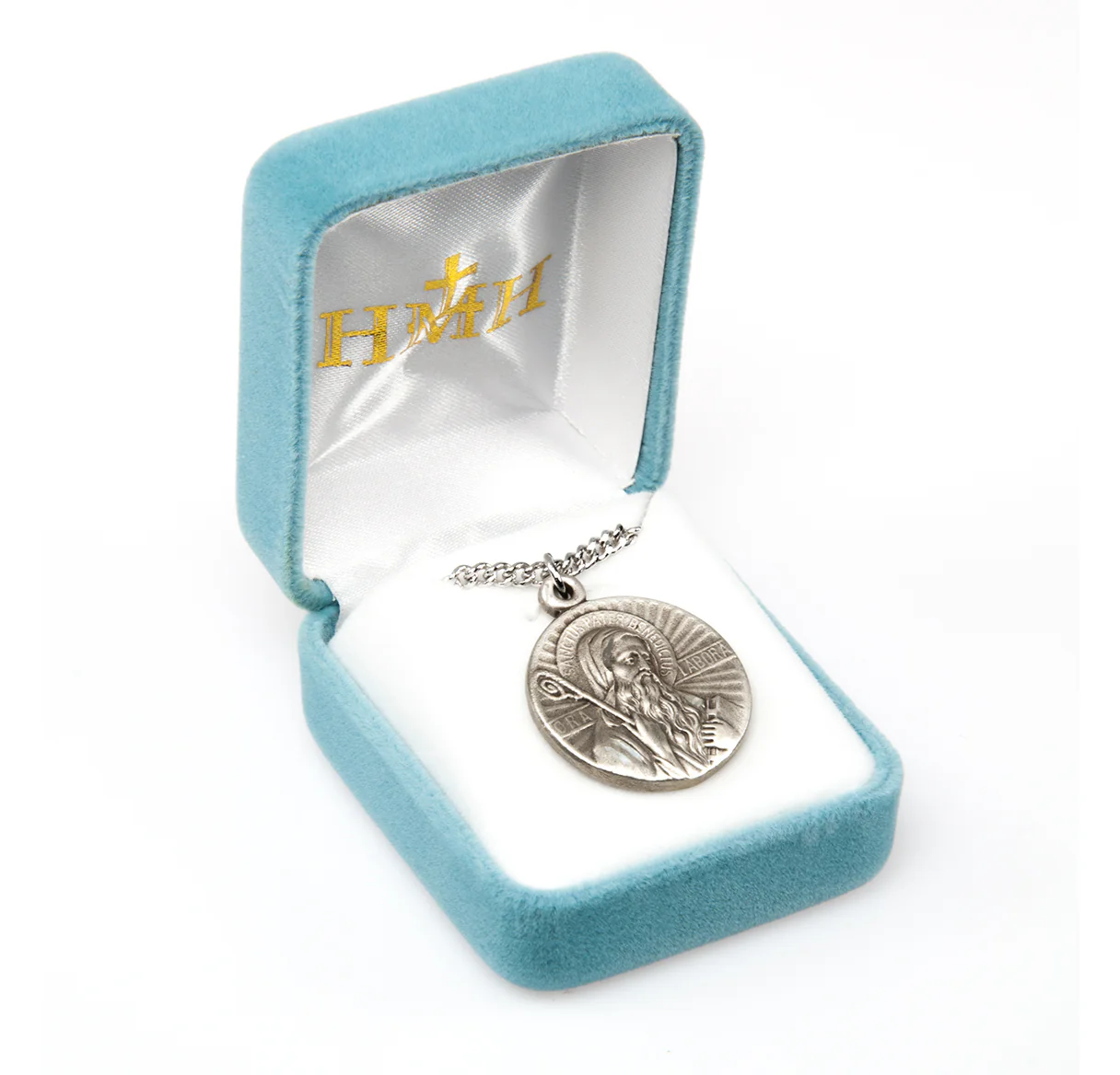 Sterling Ora Et Labora St. Benedict Medal Necklace - Image 4
