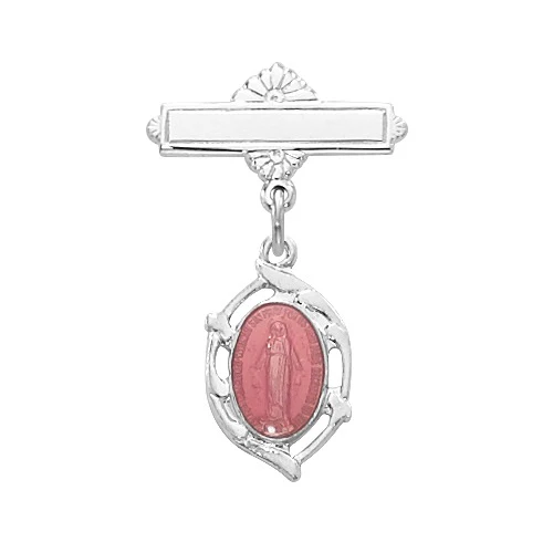 Sterling Pink Miraculous Baby Pin - 2600622
