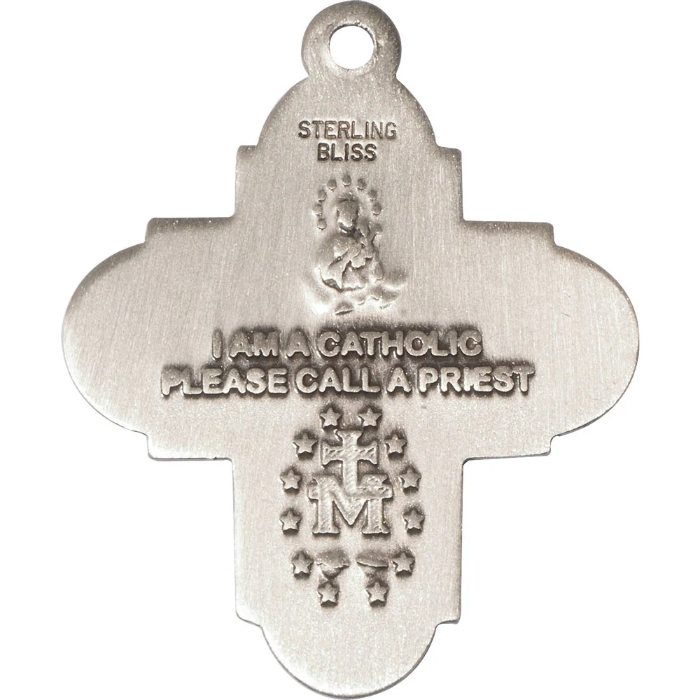 Sterling Silver 4-Way Pendant 1 1/4 X 1 Inch - Image 2