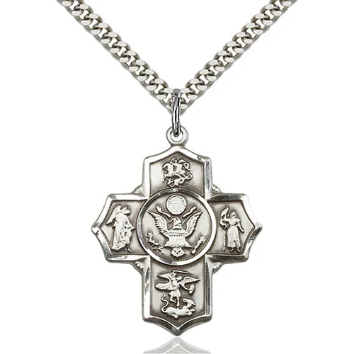 Sterling Silver 5-Way / Army Pendant