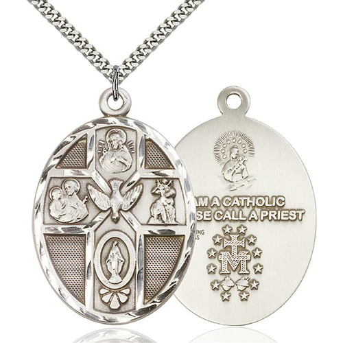 Sterling Silver 5-Way / Holy Spirit Pendant