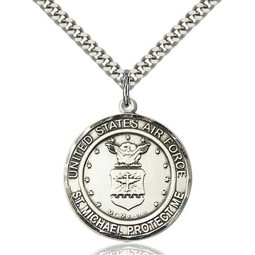 Sterling Silver Air Force/St. Michael Pendant
