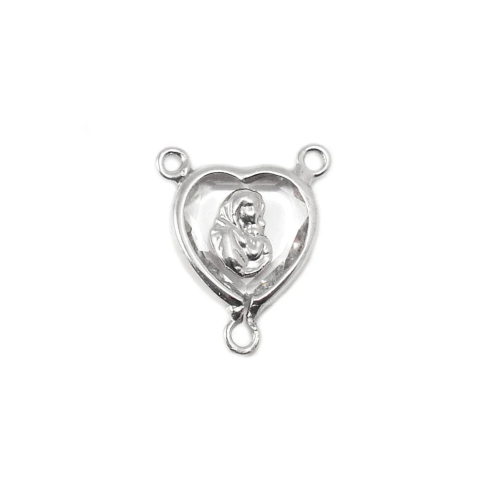 Sterling Silver Aurora Borealis Crystal Rosary - Image 4