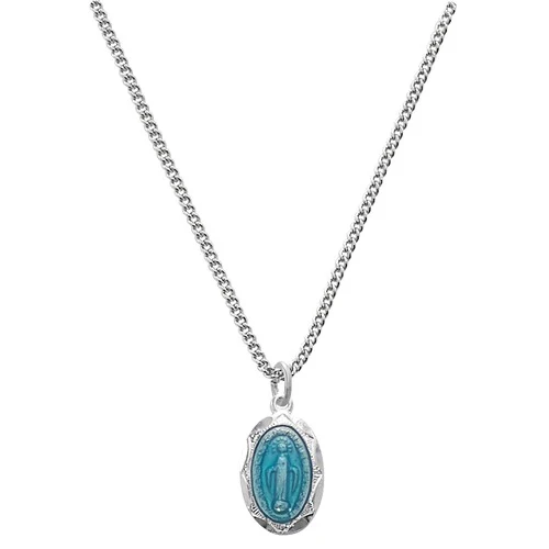 Sterling Silver Blue Miraculous Baby Pendant