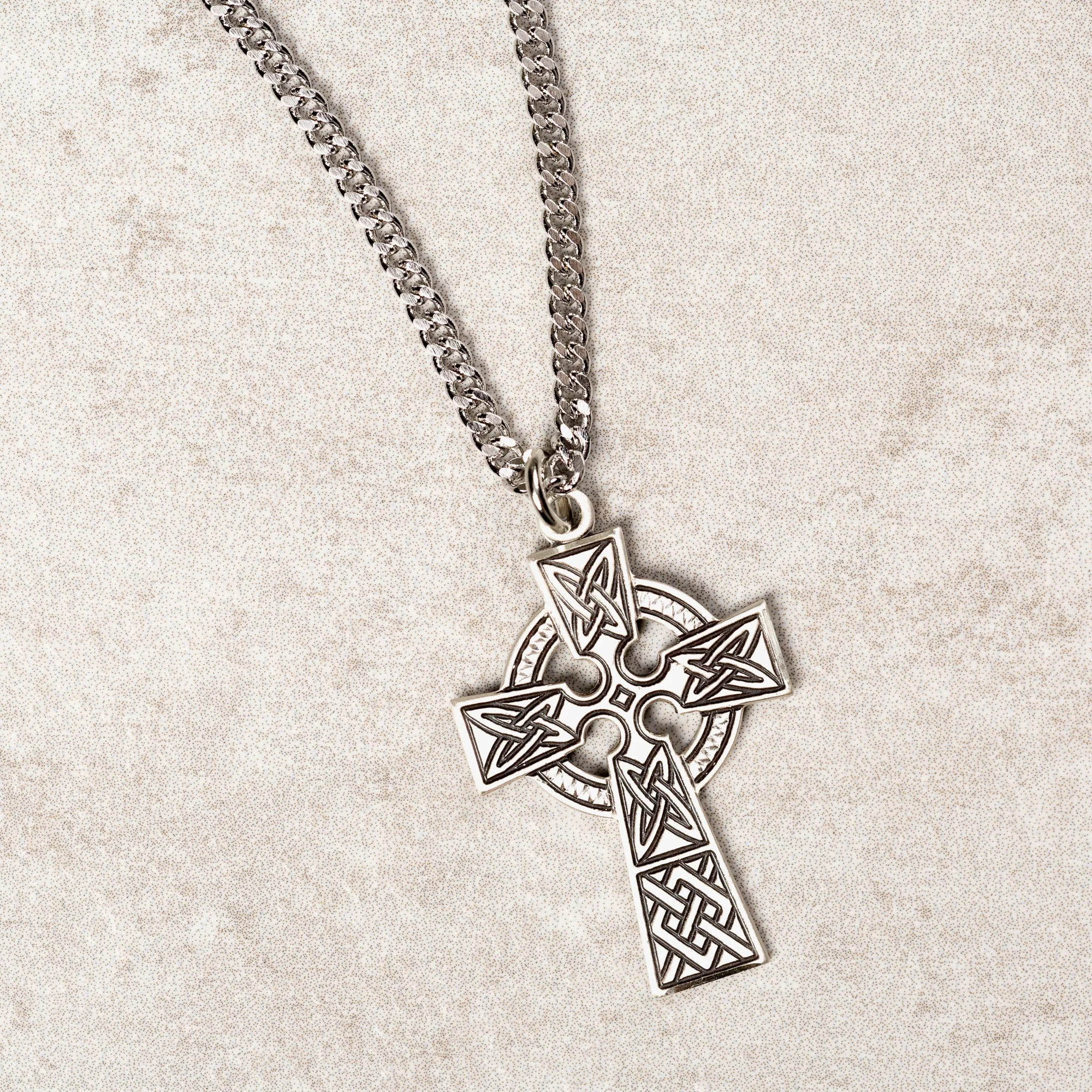 Sterling Silver Celtic Cross w/ 24 inch chain - Image 2