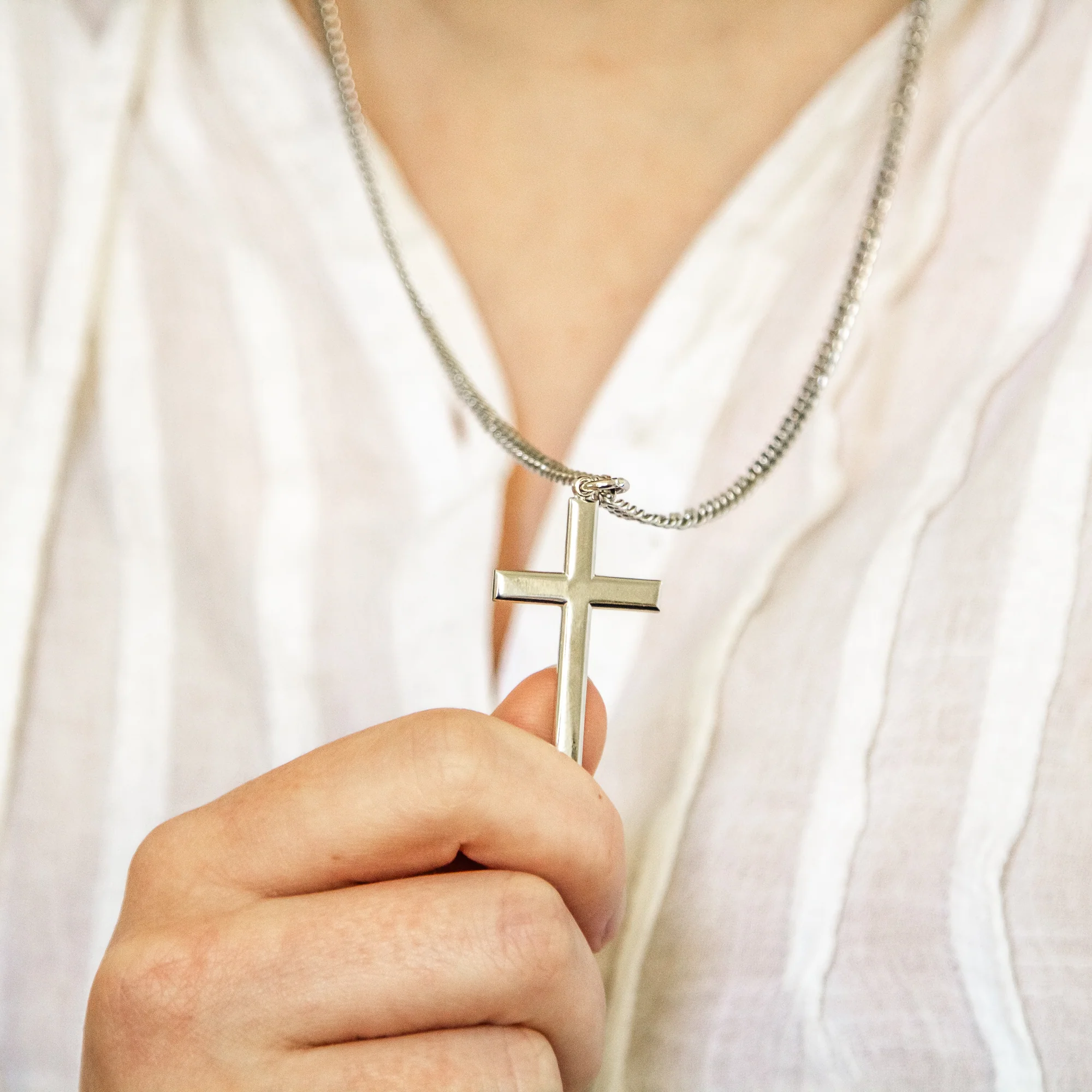 Sterling Silver Cross with 24 inch chain