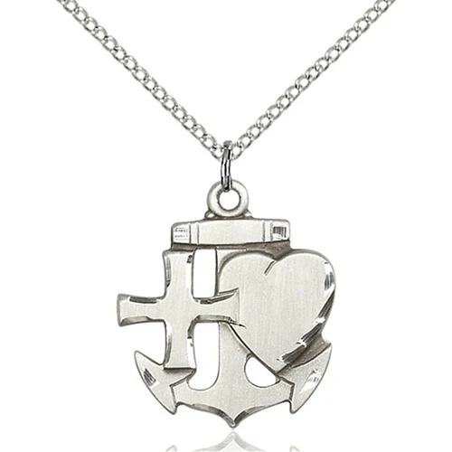 Sterling Silver Faith, Hope & Charity Pendant