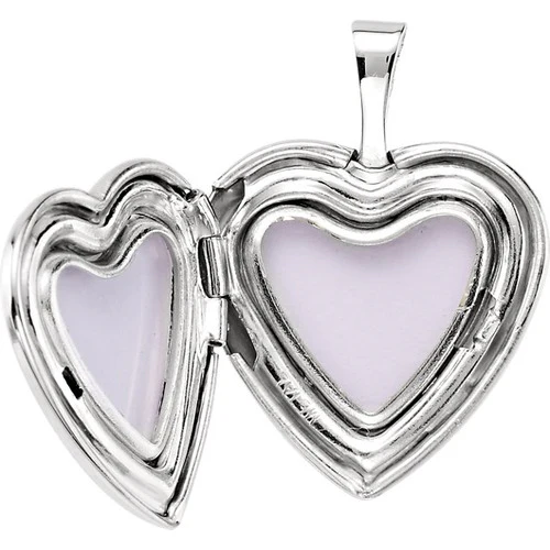 Sterling Silver Heart Locket with Cross - 2701820 - Image 2