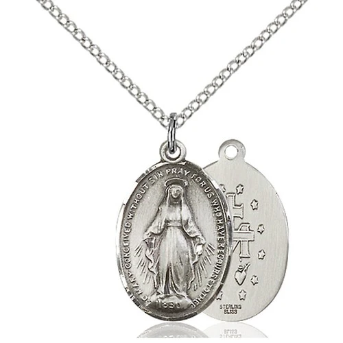 Sterling Silver Miraculous Pendant - 2511253