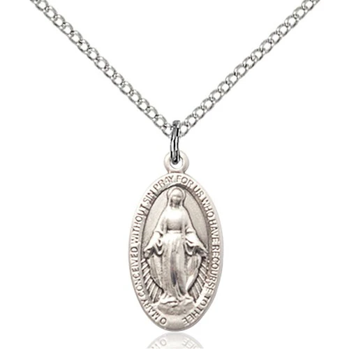 Sterling Silver Miraculous Pendant - 2511286