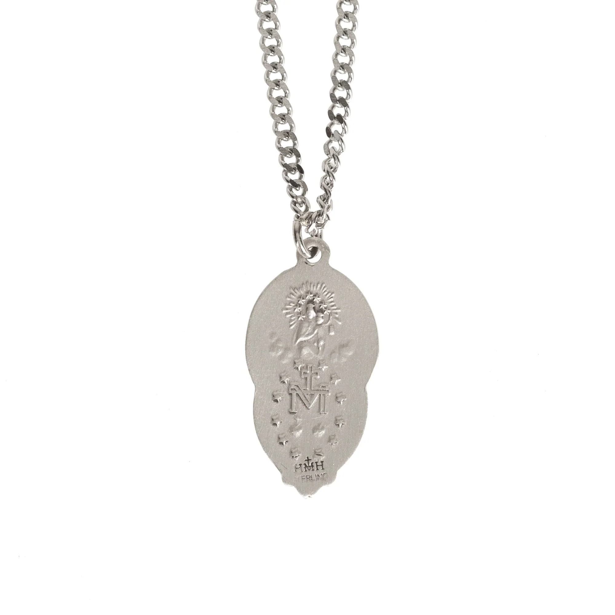 Sterling Silver Miraculous Scapular Medal - 18 Inch Chain - Image 4