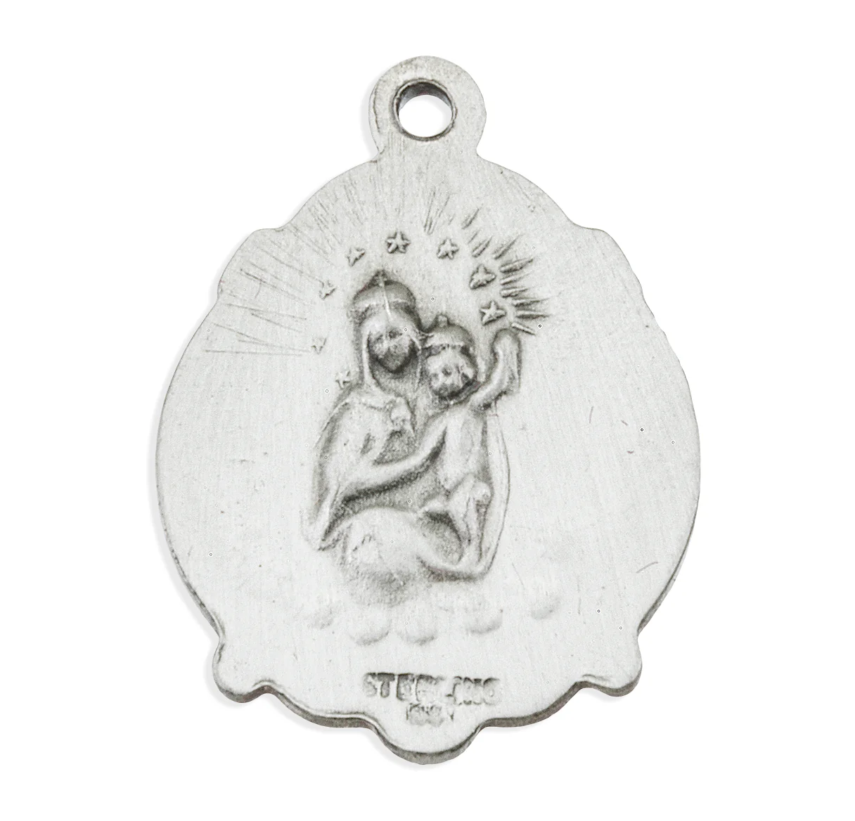 Sterling Silver Sacred Heart Scapular Medal - Image 2