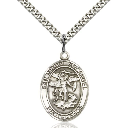 Sterling Silver San Miguel Arcangel Pendant - 2508960