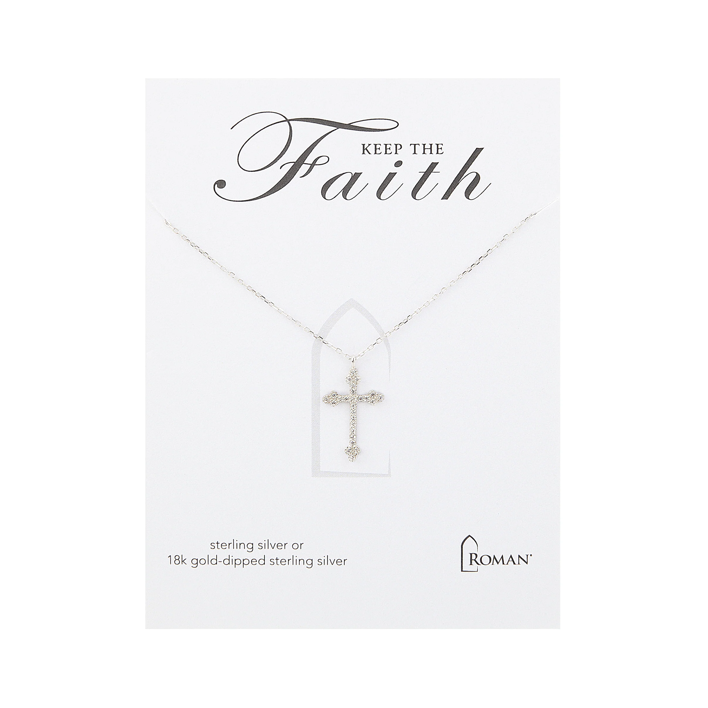 Sterling Silver Sparkling Cross Necklace - Image 2